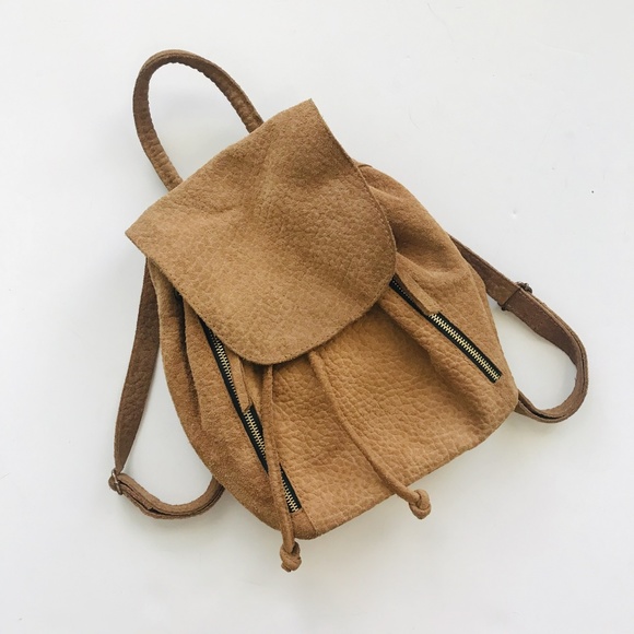 Topshop Handbags - Topshop faux suede pebbled backpack
